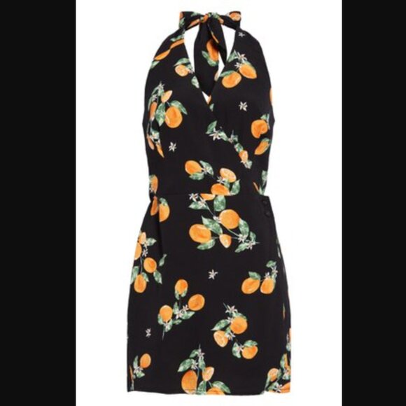 Leith Orange Print Romper Size XS - Picture 1 of 9